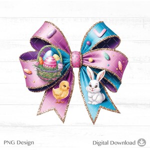 Easter Coquette Bow Png, Happy Easter Png, Easter Coquetter Png, Happy Easter Png, Retro Easter Png, Pink Easter Png Floral Spring Png A1052