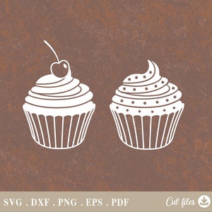 Cupcake Cherry Svg, Cupcake Svg, Cupcake Clipart, Svg for shirts, svg bundle, digital files downloading
