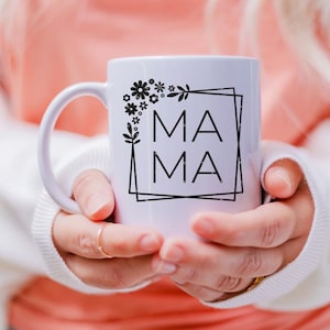 Mama Square Flowers Svg, Mama Square Svg, Mama Svg, Mama Frame Svg, Mom Life Svg, Mother&#39;s Day Svg,Instant Download,svg cut Files for Cricut
