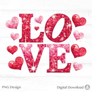 Valentine's Day, Love and Hearts Png, Romantic Design,Valentines Gift, Sublimation Design,  Clipart Transfers Design - A1051