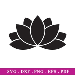 Lotus Blume Svg, für Cricut Silhouette, svg, dxf, eps, png