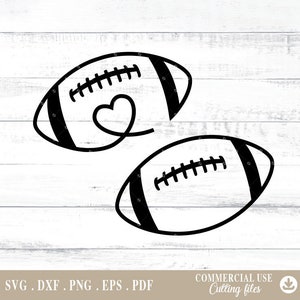 Football heart svg, football Svg, football outline Svg, Clipart, digital download, Cricut svg, Silhouette, svg cutting file
