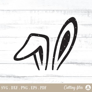 Orejas de conejo SVG, Pascua SVG, Vibraciones de Pascua SVG, Día de Pascua, Conejito SVG, Pascua, Conejito de Pascua SVG, Descarga instantánea, Archivos de corte SVG de Cricut - AB332