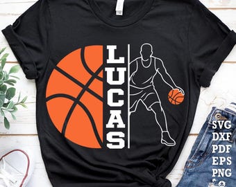 Gepersonaliseerd honkbalspeler silhouet shirt, T-shirt met aangepaste naam en honkbalprint, sportief ontwerp in varsity-stijl, halve honkbalstiksel - AB936