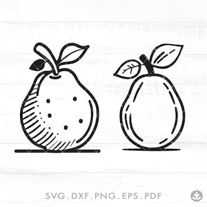 Pera contorno in formato SVG, pera in formato SVG, clipart pera, frutta in formato SVG, frutta in formato SVG, pera pdf, uso commerciale, clipart di frutti di pera, download digitale - A981
