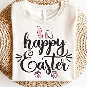 Happy Easter SVG, Easter Cut File for Cricut, Happy Easter Shirt Canvas & Surfaces, Stencils, Cricut and Silhouette Cut Files - A840