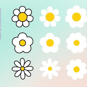Daisy Flower Svg Daisy Flower PNG, Spring Daisy Flower, digital file png, Svg Cutting Files for Cricut