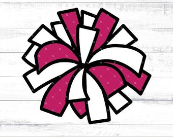 Cheerleading Pom Pom Svg, Cheerleading Pom Pom Svg, Sports Svg, Cutting Files voor Cricut