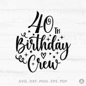 Es ist mein 40. Geburtstagssvg, 40. Geburtstagsparty-Crew-Png, Geburtstagskader, 40. SVG, Geburtstagskönigin PNG, 40. Geburtstags-Crew-Svg - A1037
