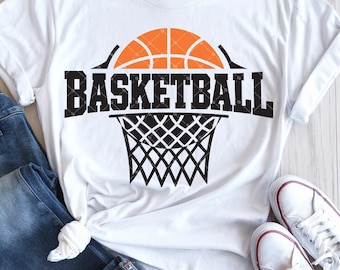 Basketbal Team Logo SVG | Aangepast Sportlogo Ontwerp Snijbestand | Basketbal Badge Svg Png Dxf | Team Shirt & DIRECTE DOWNLOAD - AB939