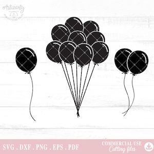 Balloons Svg, Balloons Clipart, Silhouette Balloon, Balloons Svg Bundle, Cutting Files for Cricut A704