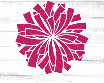 Pom Pom SVG, Cheerleading Pom Pom SVG, Sport SVG, Snijbestanden voor Cricut - AB234