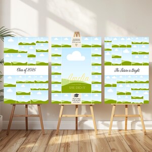 9 Graduation Photo Collage Templates, Editable Senior Board Canva Template, Class of 2026, 2027 Printable Poster, 18x24 20x30 24x36 - AB981 image 3