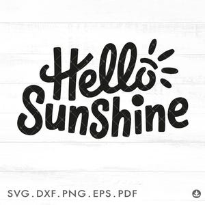 Hello Sunshine SVG, Summer Cut File SVG, Cricut File Summer, Summer Quote svg, Summer, Sun svg, Summer Svg, Spring svg, Hello svg - A1068