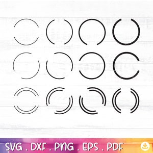 Circle Monogram Bundle Svg, Double Circle Svg, Split Circle Svg, Monogram Svg, Circle Frame Bundle SVG, Circle Frame SVG, Circle Border- A88