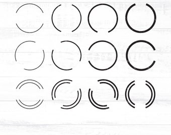 Circle Monogram Bundle Svg, Double Circle Svg, Split Circle Svg, Monogram Svg, Circle Frame Bundle SVG, Circle Frame SVG, Circle Border- A88