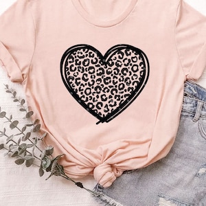 Leopard Pattern Heart SVG, Leopard Pattern Svg, Leopard Print Heart Svg, digital file png, Svg Cutting Files for Cricut