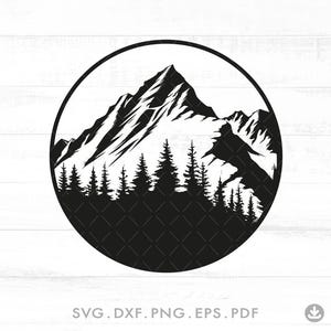 Mountain Forest Scenery SVG, Nature Scene, Mountains Trees, Mountain Forest  Mountain Clipart, Pine Tree SVG, Cut File For Cricut - A1006