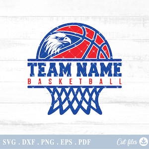 Logotipo del equipo de baloncesto svg, equipo de baloncesto svg, nombre de baloncesto svg, imágenes prediseñadas png, para silueta cricut