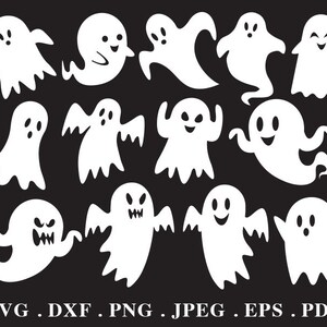 Ghost Bundle svg, Ghost Halloween Svg, Cut file pour Cricut, pour Silhouette, Digital File Download, Svg, Dxf, Eps, Png