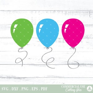 Balloons, Birthday SVG, Party SVG, Birthday Party, digital file png, Svg Cutting Files for Cricut