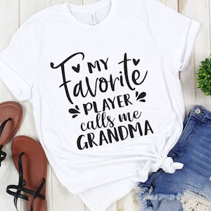 Mein Lieblingsspieler ruft mich Oma Svg, Baseball Shirt, Baseball Mom Shirts, digitale Datei png, png Plotterdateien für Cricut