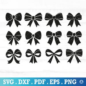 Papillon SVG, Contorno fiocco SVG, File di taglio fiocco, Silhouette fiocco, Papillon SVG, Clipart papillon, Vettore papillon, Matrimonio, Festa, Compleanno - A1097