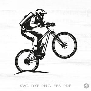 Mountainbike SVG, Radfahren SVG, Sportler Radfahrer SVG Bundle, Fahrradleben, Fahrradsilhouette, Triathlon, Sport-Teamspieler - A1004