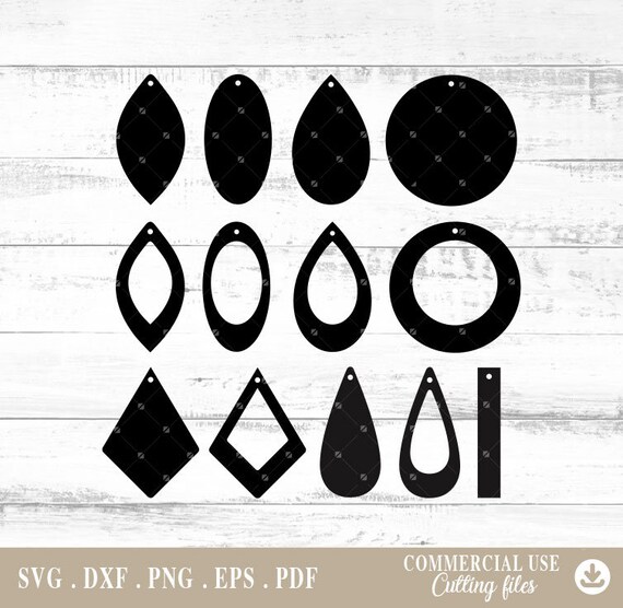 Earrings Templates Svg, Earring Svg Bundle, Leather Earring Svg