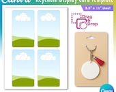 Keychain Display Card Template | Canva Editable Backing Card | Printable Keychain Packaging | Jewelry & Accessory Display Card - AB860