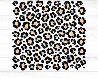 SVG-patroon met luipaardprint, SVG-bestand met dierenprint, snijbestand met luipaardvlekken, SVG-bestand met safaripatroon, SVG-bestand met wild dierenpatroon voor Cricut Silhouette AB956