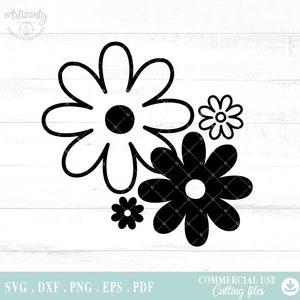 Daisy Flowers Svg PNG, Spring Daisy Flower, digital file png, Svg Cutting Files for Cricut