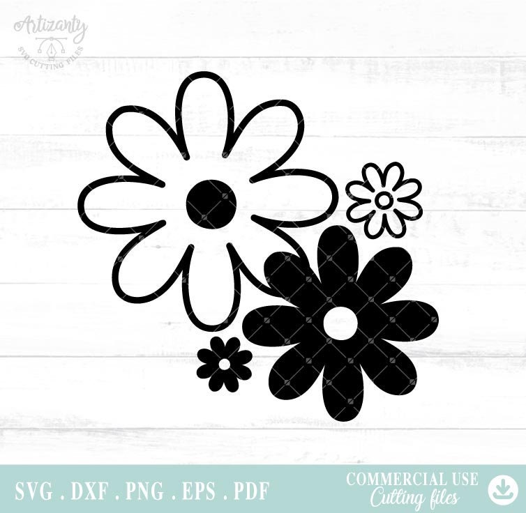 Daisy Flowers Svg PNG, Spring Daisy Flower, Digital File Png, Svg