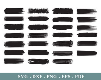 Paint Brush Strokes SVG Brush Stroke SVG Brush SVG Hand Drawn