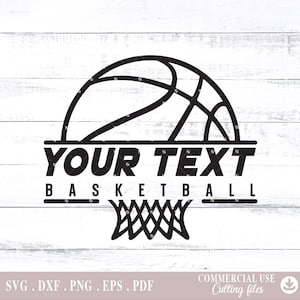 Logotipo del equipo de baloncesto Svg, Equipo de baloncesto Svg, Nombre de baloncesto Svg, clipart png, para Cricut Silhouette