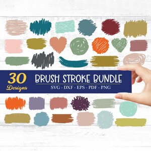 COMMERCIAL USE!, Paint Brush Strokes Svg, Paint Brush Strokes Bundle, for Cricut Silhouette, Digital File Download, svg, dxf