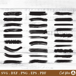 Paint Brush Strokes Svg, svg for shirts,  for Cricut Silhouette, Commercial Use, Digital File Download, svg, dxf, eps, pn