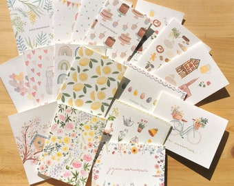 Cartes à l'aquarelle