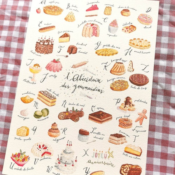 Affiche Abécédaire des gourmandises