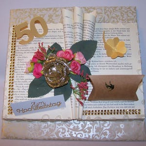 Ein sehr einzigartiges Geldgeschenk zur Goldhochzeit, 50. Hochzeitstag, Geschenkbuch, Geschenk, Gutscheinverpackung, NEU!