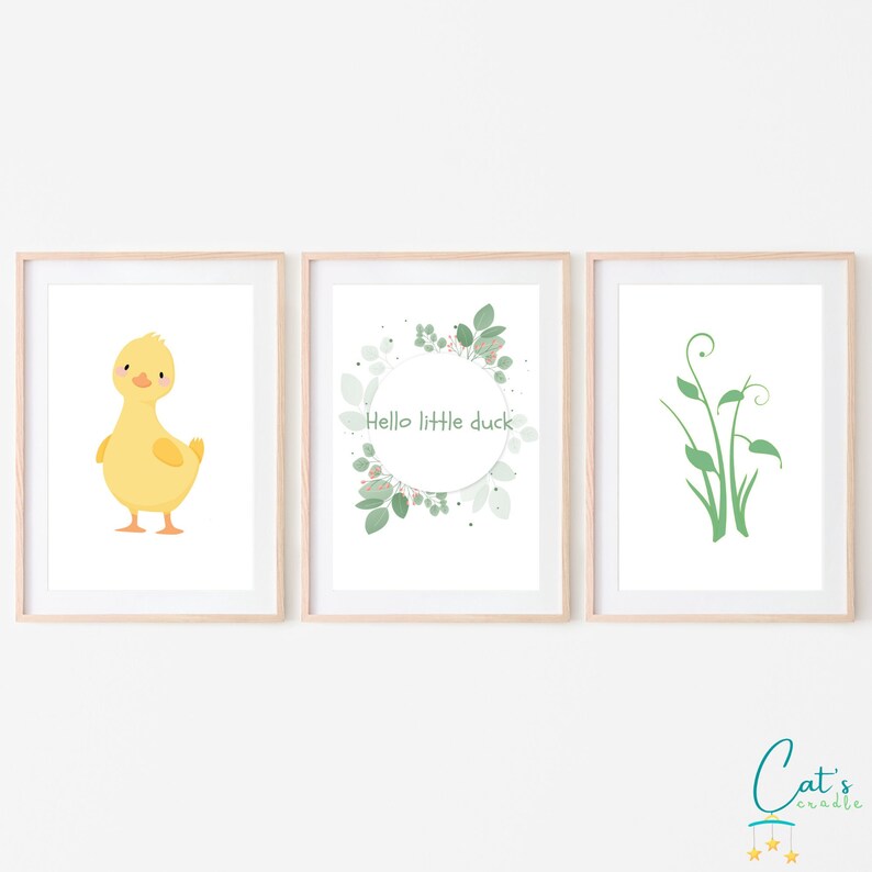 Baby Duck Nursery Decor Nursery Wall Art Boho Nursery Etsy