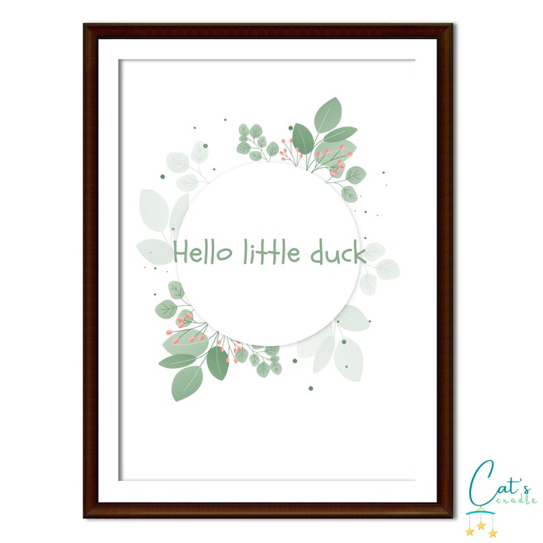 Baby Duck Nursery Decor Nursery Wall Art Boho Nursery Etsy