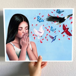 Woman Praying Art Print: Christian Artwork