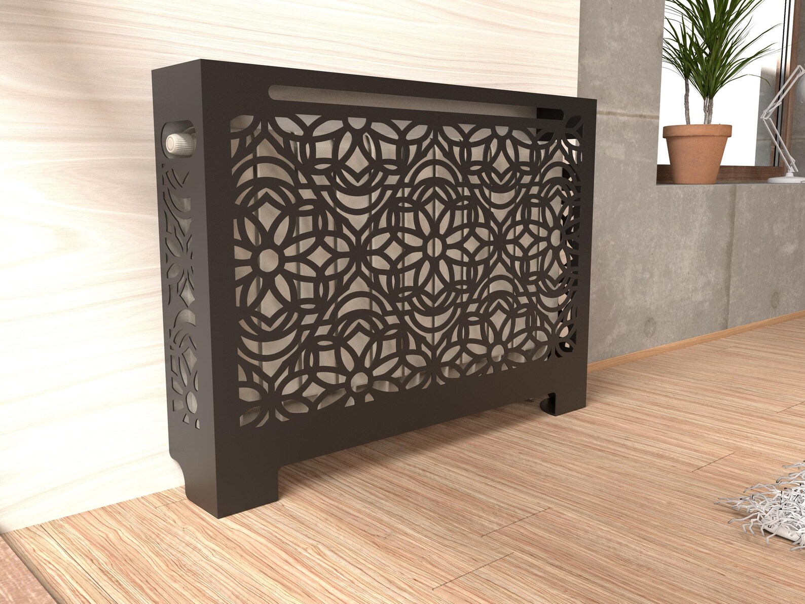 Front Radiator Screens Freestanding Art Deco Radiator Cover – Decorative Metal Radiator Screen ...