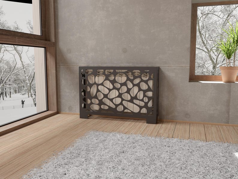 Stylish Art Deco Radiator Cover – Freestanding Metal Radiator Screen ...