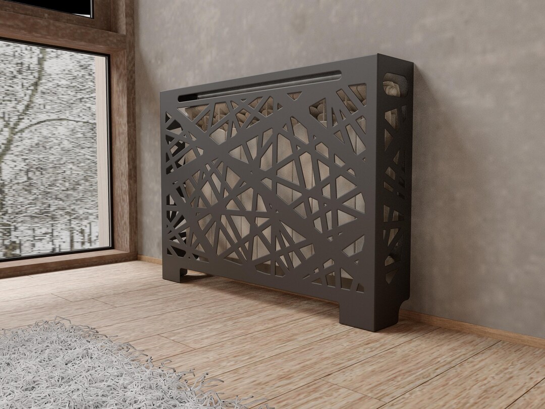Art Deco Metal Radiator Cover – Freestanding Decorative Radiator Screen ...