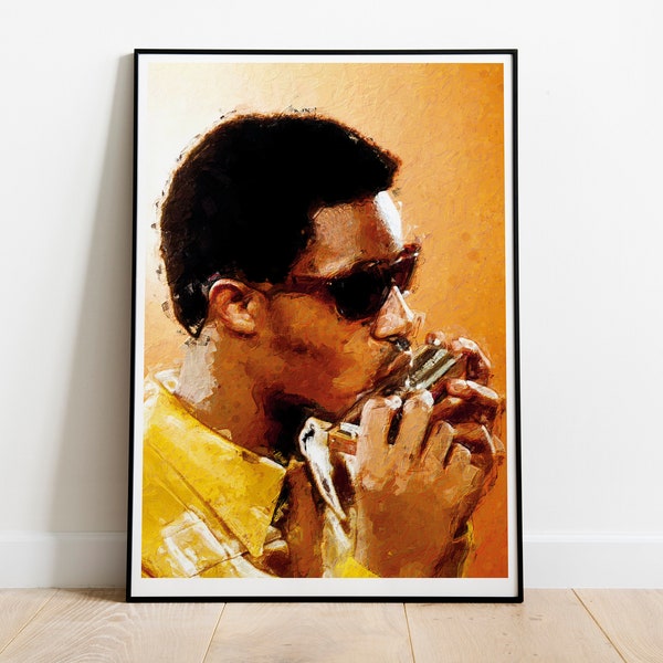 Stevie Wonder Art Print - R & B Soul Jazz Muziek Poster Art Print