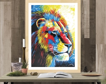 Lion Art Print - Animal Decor African Poster Art Print