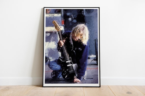 Kurt Cobain Art Print - Nirvana Grunge Music Poster Art Print