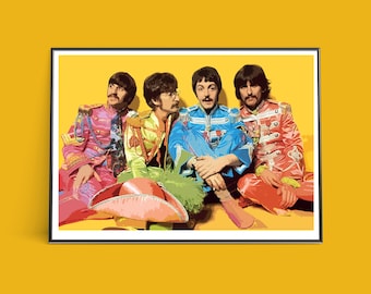 The Beatles Art Print - 1960 Rock Music Poster Art Print